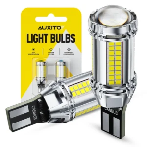 AUXITO 2Pcs Canbus T15 LED LENS Bulbs Error Free Backup Parking Light 16 921 912 W16W LED Bulbs Car Reverse lamp with Lens