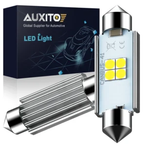 AUXITO 2PCS C5W LED CANBUS Error Free 31mm 36mm 41mm Festoon C10W LED Bulb Reading Lamp Car Interior Light 6000k White
