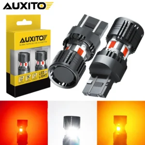 AUXITO 2Pcs Canbus 7443 LED Brake Light  W21W W21/5W 7440 Led Bulb Turn Signal Reverse Light Red White Backup Reverse Lights