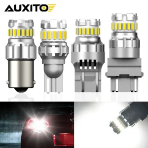 AUXITO 2Pcs Canbus T20 W21/5W 7443 7440 LED Car Bulb 1156 BA15S P21W 3157 3156 1157 LED Daytime Running Light For Golf Mk5 Honda