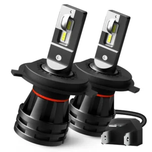AUXITO 2Pcs H4 LED Bulb Turbo Headlight 52W 6000K Super Bright With High&Low Beam 9007 9006 HB4 Mini Size Headlamp for Audi Ford