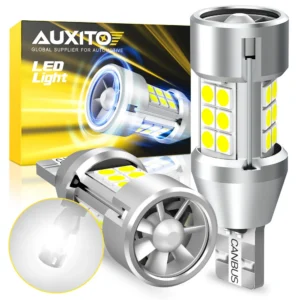 AUXITO 2x W16W T15 LED Bulbs Error Free 18PCS 3030SMD Backup Light 921 912 T16 LED Bulb Car Reverse Lamp Canbus 12V 6500K White