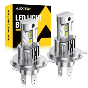 AUXITO H4 LED Bulb Light Canbus 50W Car LED Headlight 6500K High-Power High Low Beam Auto Light Bulbs Fanless Headlamp 12V 2Pcs