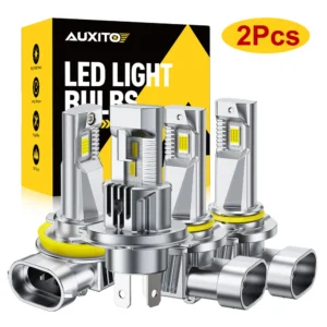 AUXITO 2Pcs H11 LED Headlight CANBUS 9005 HB3 9006 HB4 H9 H8 H4 9003 LED Bulb Wireless Plug&Play Car Lights Headlamp Fog Light