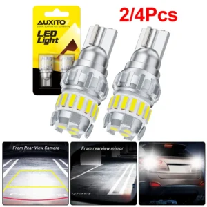 AUXITO 2/4Pcs Super Bright T15 W16W LED No Error 921 912 LED Lamp for Car Back up Reverse Lights CANBUS 6500K White 1200LM 12V