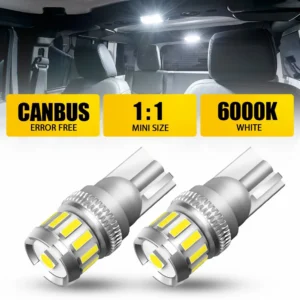 AUXITO 2Pcs Canbus W5W T10 LED  Car Interior Light Bulb Parking Position Lamp 168 194 192 2825 Map Dome Lights 6500K