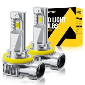 AUXITO 2Pcs Fanless H11 LED Headlight CANBUS 9005 HB3 9006 HB4 H9 H8 Bulb Dipped Beam Car Driving Lights Headlamp 6500K White