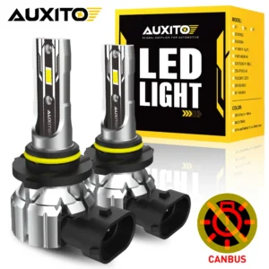 AUXITO 2Pcs 9005 HB3 LED Headlight Fanless 9006 HB4 H11 H8 H9 H16JP LED Auto Lamp Car Fog Light Bulb 6000K White High Quality