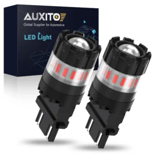AUXITO 2Pcs T25 3157 LED Brake Light P27/7W P27W 3156 Led Bulb Brake Stop Lamp Red For Toyota Corolla Camry Tundra Yaris