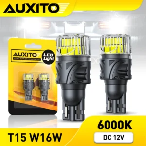 AUXITO 2Pcs T15 LED Reversing Lights W16W LED Canbus Error Free 921 912 LED Tail Lamp for Car Back up Reverse Light White Yellow