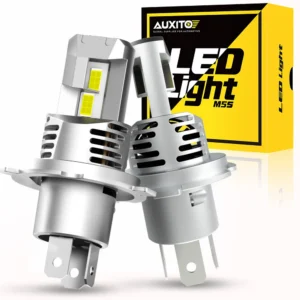 AUXITO 2Pcs 22000LM H4 LED Headlight CANBUS 120W Super Power Bulb Wireless H4 9003 HB2 LED Headlamp Turbo Fan