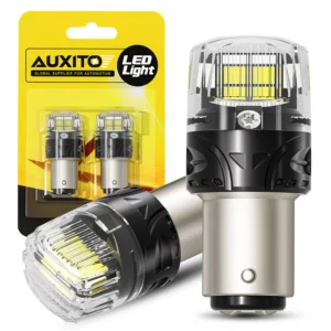 AUXITO 2Pcs 1157 LED Canbus P21/5W BAY15D Car Bulb for Reverse Parking Back Lamps Audi A3 8P A4 B6 B7 B8 B9 A6 C7 BMW E46 E90