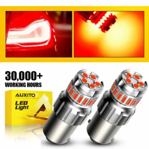 AUXITO 2Pcs BA15S 1156 LED Red Stop Brake Light 7506 1157 P21/5W T20 7443 7440 3157 LED Bulbs Car White Yellow Reverse Lamp DRL