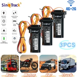 SinoTrack 3Units Mini 4G Tracker ST-901L Waterproof Builtin Battery GPS for SUV Truck Bus Car Anti-Theft With Free APP