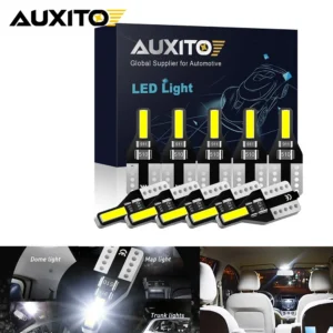 AUXITO 10/2Pcs 194 LED Light Bulb 168 2825 W5W T10 Car Interior Dome Map Door License Plate Light 6000K 12V for BMW Audi VW