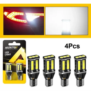 AUXITO 2/4PCS T15 W16W 921 LED Bulbs Canbus 12V 6000K White High Power 912 Car Tail Signal Lamps Backup Reverse Parking Lights