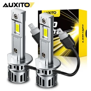 AUXITO 2Pcs Canbus H1 LED Headlight 30000LM 70W H7 Light Super Bright High or Low Beam Turbo Car Headlamp Fanless Automobile