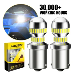 AUXITO 2Pcs CANBUS 1156 BA15S High Power Car LED Light 7443 T20 W21/5W 7440 3157 3157 1157 Bulb Car Brake Turn Signal Light DRL