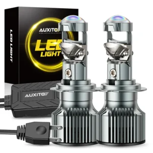 AUXITO 2Pcs 30000LM H7 LED CANBUS 360 for Projector Lenses 110W  Super Bright LED H7 Headlight Bulbs Auto Car Light 6500K