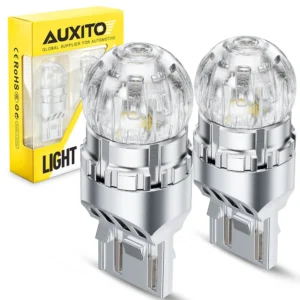 AUXITO 2x T20 LED Canbus W21/5W W21W 7440 7443 LED Signal Light DRL Bulb Error Free Car Reverse Tail Lights Auto Lamp White 12V