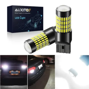 AUXITO 2Pcs T20 LED Spotlight 7443 W21/5W LED Bulb Canbus NO Error 6000K White 7440 W21W DRL Position Reverse Car Lights 4014SMD