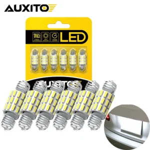 AUXITO 6Pcs C5W LED Canbus 31-36MM Adjustable 39-42MM For Car Auto Festoon Dome Interior Light Roof Reading License Plate Lamp