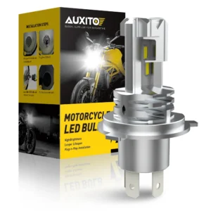 AUXITO Canbus H4 Moto Head Lamp Motorcycle Bulb HS1 LED Motorcycle Headlight Blub 1500LM Fanless Auto Head Lamp Lights 12V 1PC