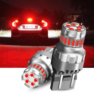 AUXITO 2Pcs T20 7443 LED Car Brake Light Bulb W21/5W 7440 7443 T20 LED Canbus Bulb Reverse DRL Tail Parking Lights Signal Lamp