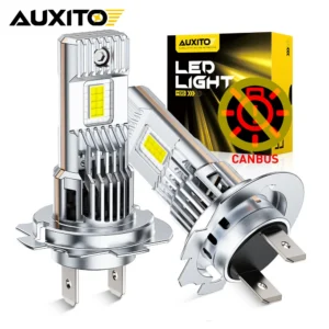 AUXITO 2Pcs 30000LM H7 LED Headlight Bulb Canbus Car Headlamp Auto Mini Turbo Light 6500K For VW Passat BMW Mazda Kia Hyundai