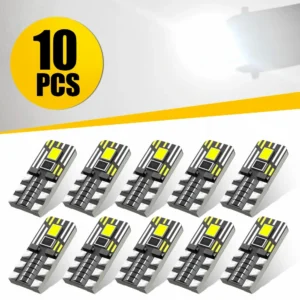 AUXITO 10Pcs W5W T10 LED Light for Car White Canbus 194 5W5 LED Car Interior Dome Reading License Plate Light Signal Lamp 12V