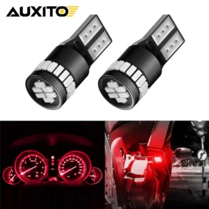 AUXITO 2Pcs T10 Led Red To Warm White Bulb Amber White Blue 168 W5W LED Light for Interior Map Dome Lights Powerful Marker Lamp