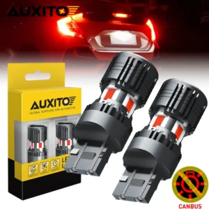 AUXITO 2Pcs Canbus T20 7443 7440 LED Brake Light W21W WY21W W21/5W 1157 P21/5W LED Car Red Signal Stop Light Bulb