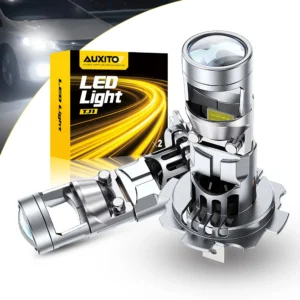 AUXITO 2Pcs H7 LED Projector Turbo Fan Car Headlight Mini Lens 20000LM H7 LED Auto Left Right Hand Drive Headlamp Wireless