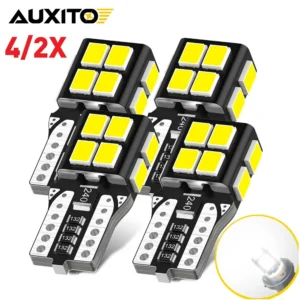 AUXITO 4/2Pcs W5W T10 Led Bulbs Canbus 194 168 5W5 Led Car Interior Light Dome Reading License Plate Lamp Marker Parking Lamp