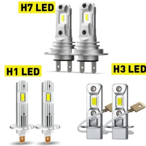 AUXITO 2Pcs H7 LED Headlight Canbus Bulbs H1 H3  LED Head Fog Lights Fanless 60W 12000LM Plug&Play for Passat B6 Peugeot Golf 7