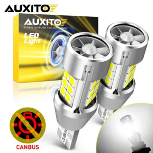 AUXITO 2Pcs Canbus T15 W16W 921 912 T16 902 LED Bulbs Error Free 4000LM Car Back Up Rear Lamp Reverse Light Auto Lamp