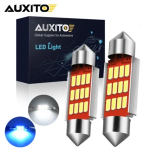 AUXITO 2Pcs C10W C5W LED Canbus Festoon 36mm for Car Bulb Interior Reading Light Number License Plate Lamp White Error Free