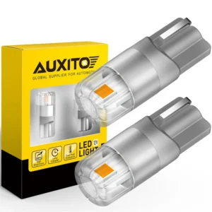 AUXITO 2Pcs T10 W5W Led Canbus Super Bright Car Interior Reading Dome Lamp License Plate Light Orange White Red Parking Lights