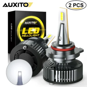 AUXITO 2Pcs 80W 9012 Led Headlight Bulbs HIR2 Led Canbus No Error H4 H8 H9 H11 9005 HB3 9006 HB4  Auto Headlamp Turbo for BMW VW
