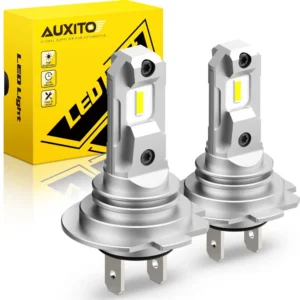 AUXITO 2Pcs H7 Led  Fog ​Light Bulbs 6500K White 12V Fanless Daytime Running Light High Power LED Car Light Headlamp 1:1 Size